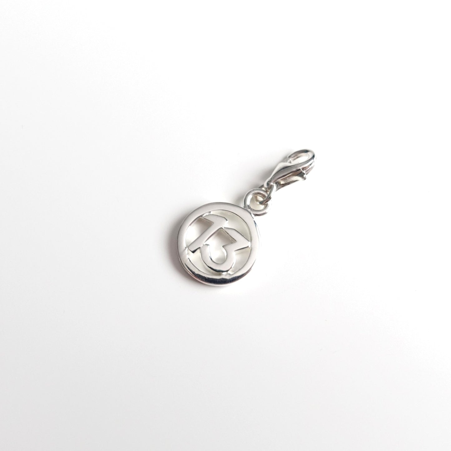 BTS Jimin inspirierter Charm oder Ketten-Anhänger Nummer 13 aus 925 Silber