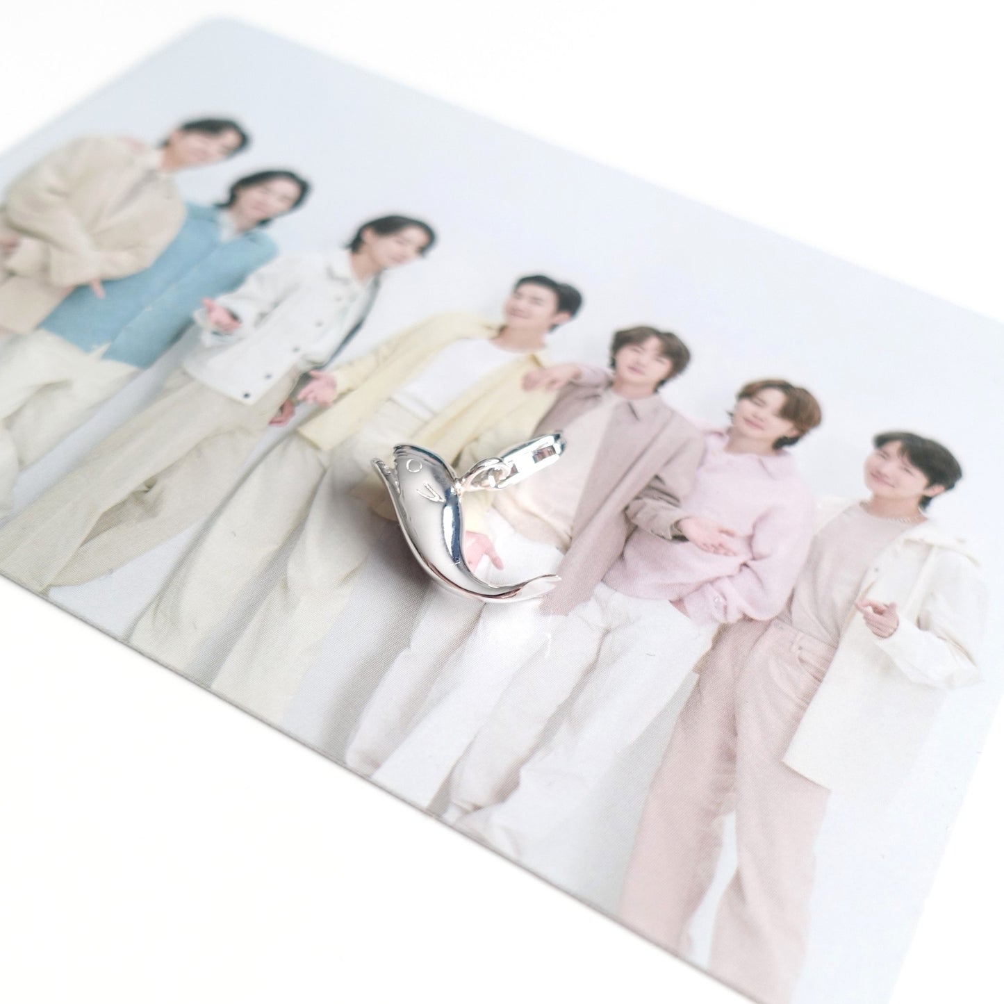 BTS Whalien / Kore inspirierter Charm oder Ketten-Anhänger Wal aus 925er Silber