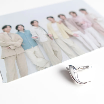 BTS Whalien / Kore inspirierter Charm oder Ketten-Anhänger Wal aus 925er Silber