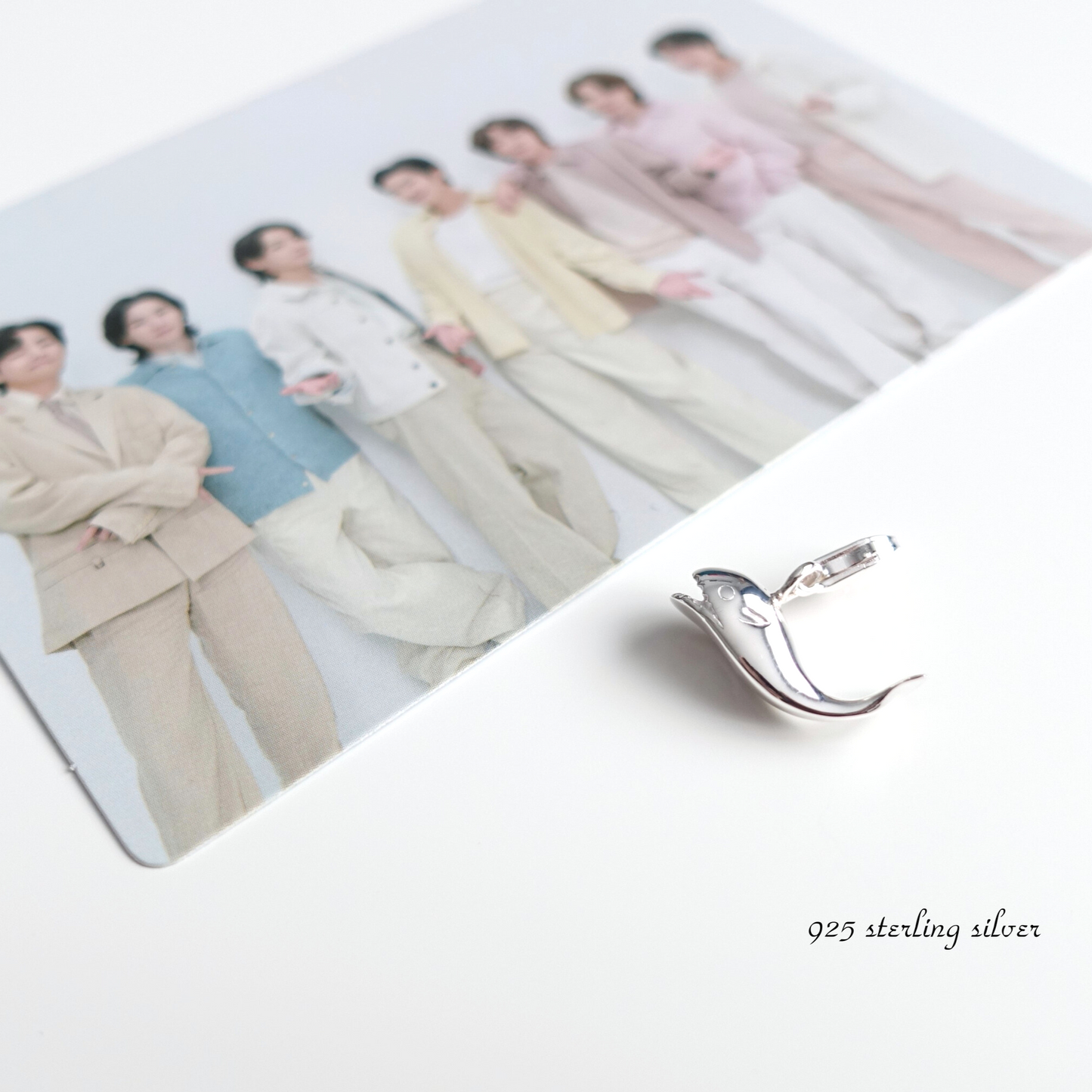 BTS Whalien / Kore inspirierter Charm oder Ketten-Anhänger Wal aus 925er Silber