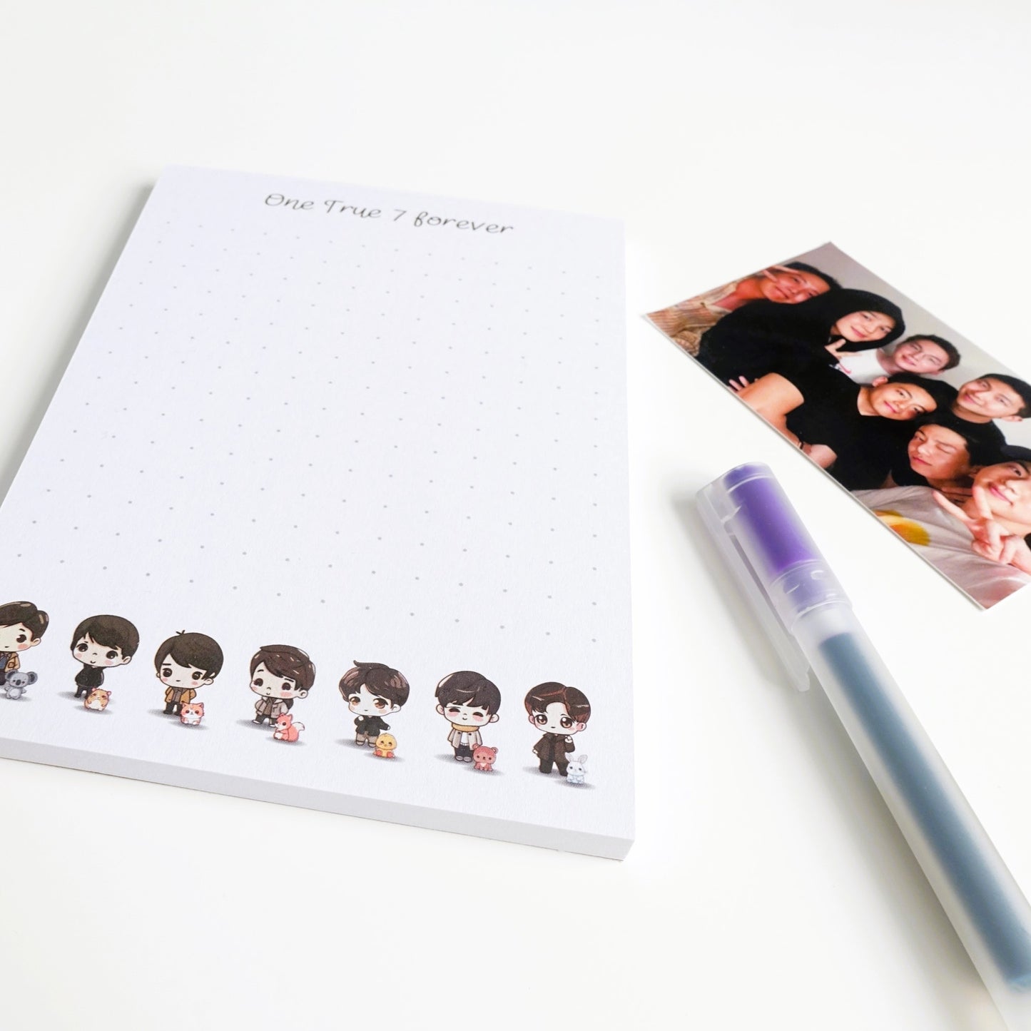 BTS inspirierter OT7 Notizblock "One True 7 forever" mit den 7 Members