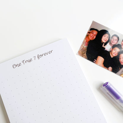 BTS inspirierter OT7 Notizblock "One True 7 forever" mit den 7 Members