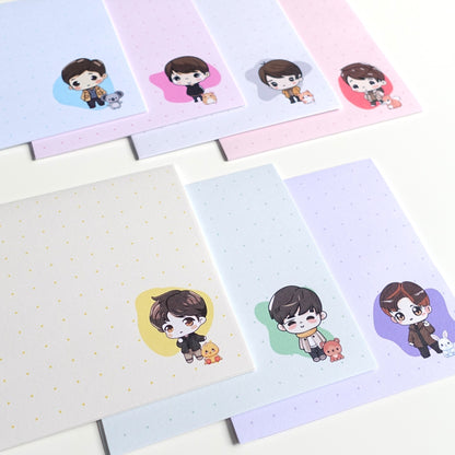 BTS Member Notizzettel-Set: 70 Stück mit 10 Blatt je Member