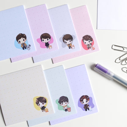 BTS Member Notizzettel-Set: 70 Stück mit 10 Blatt je Member