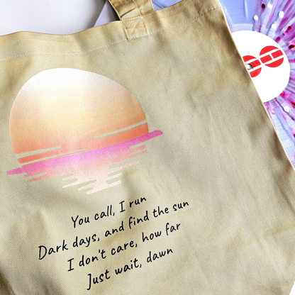 BTS „Into the Sun“ inspirierte Tasche aus Bio-Baumwolle