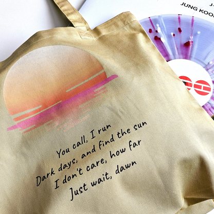 BTS „Into the Sun“ inspirierte Tasche aus Bio-Baumwolle