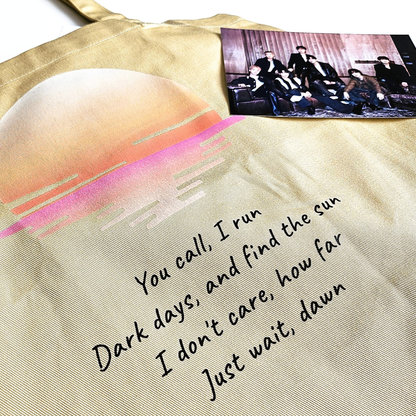 BTS „Into the Sun“ inspirierte Tasche aus Bio-Baumwolle