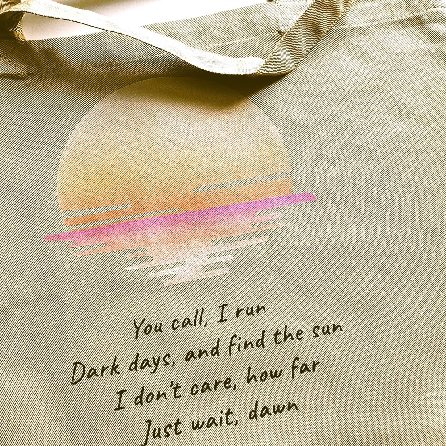 BTS „Into the Sun“ inspirierte Tasche aus Bio-Baumwolle