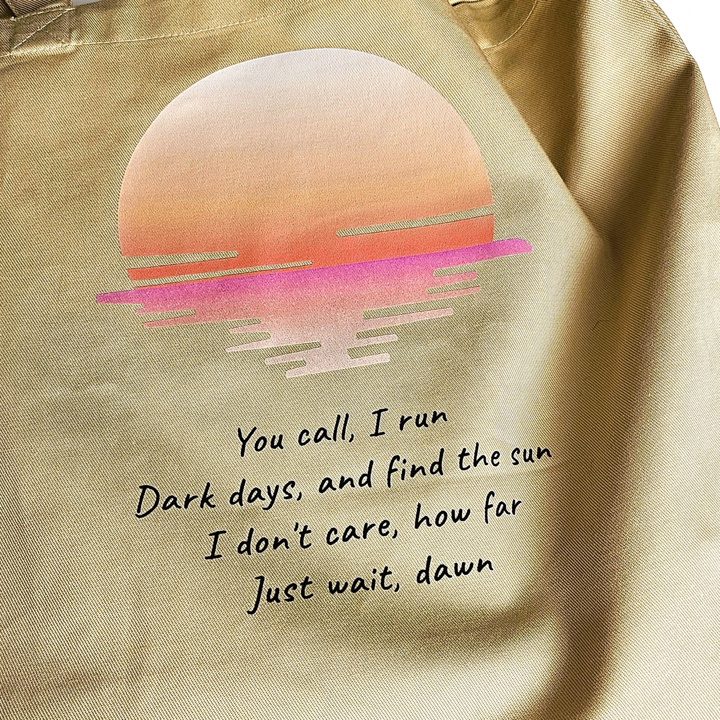 BTS „Into the Sun“ inspirierte Tasche aus Bio-Baumwolle