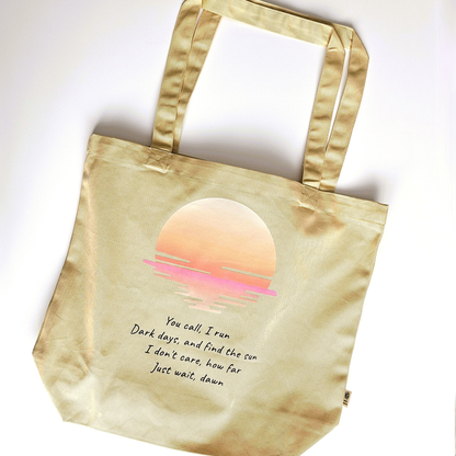 BTS „Into the Sun“ inspirierte Tasche aus Bio-Baumwolle