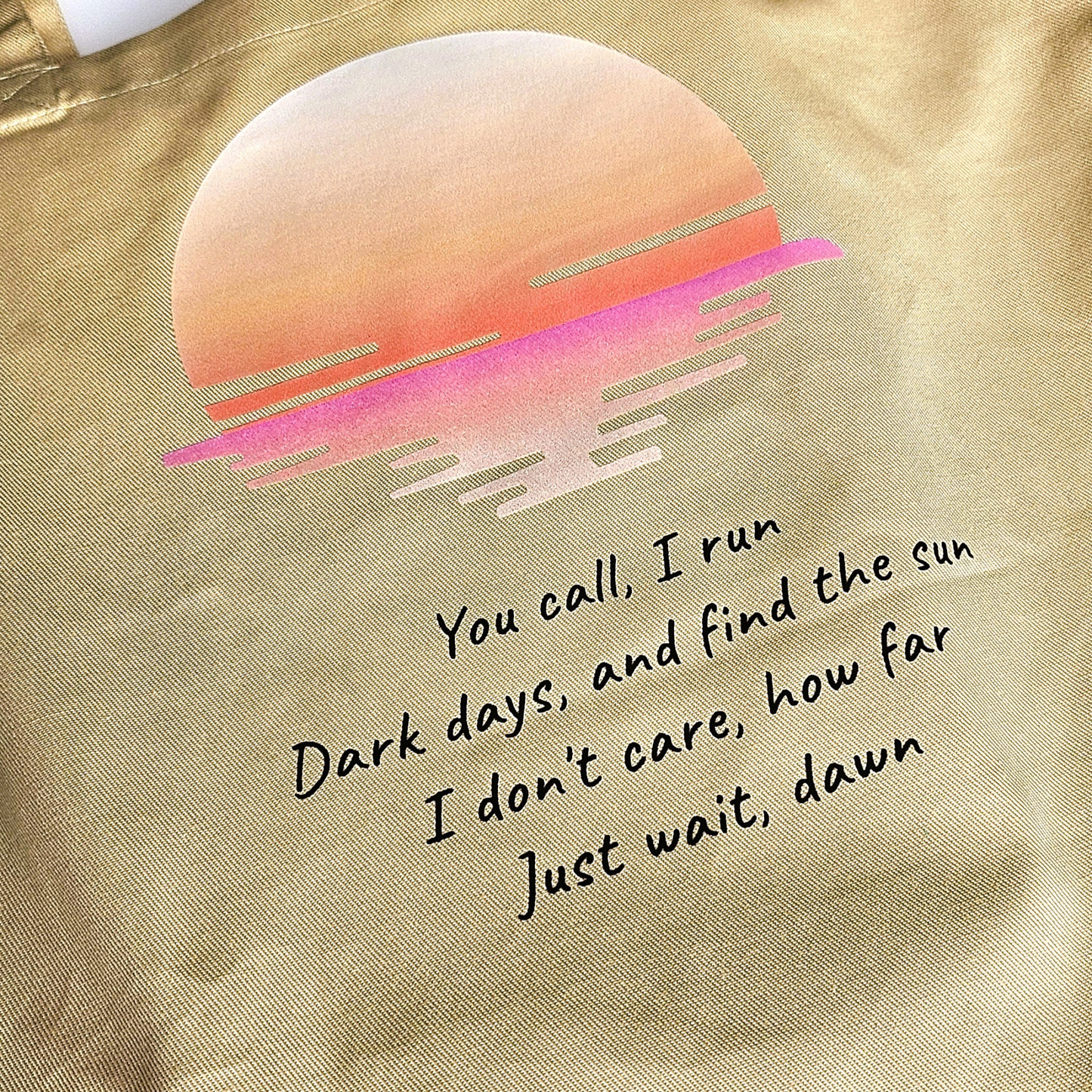 BTS „Into the Sun“ inspirierte Tasche aus Bio-Baumwolle