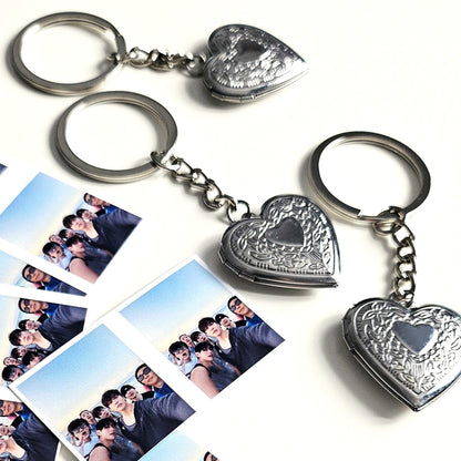 BTS Foto-Schlüsselanhänger mit Edelstahl-Medaillon und OT7 Foto