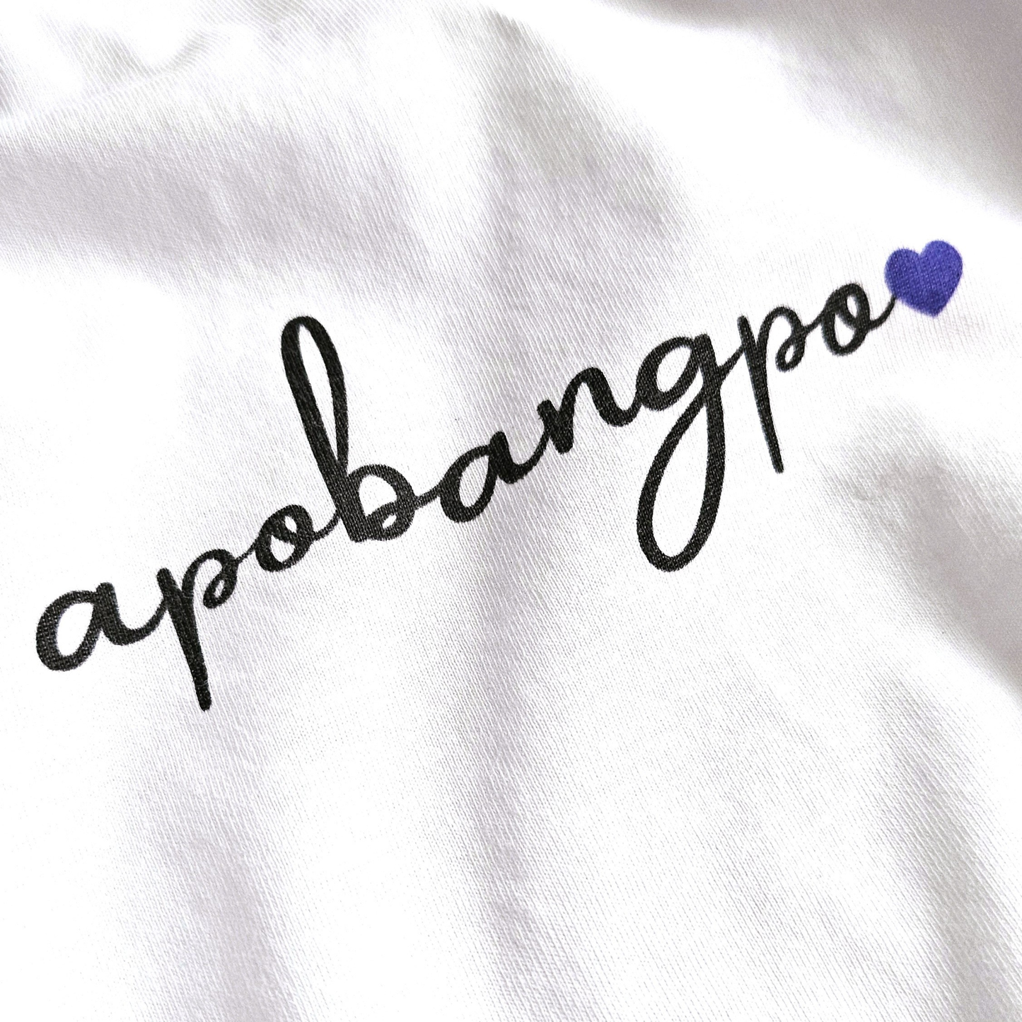 BTS inspiriertes Apobangpo T-shirt mit lila Herz