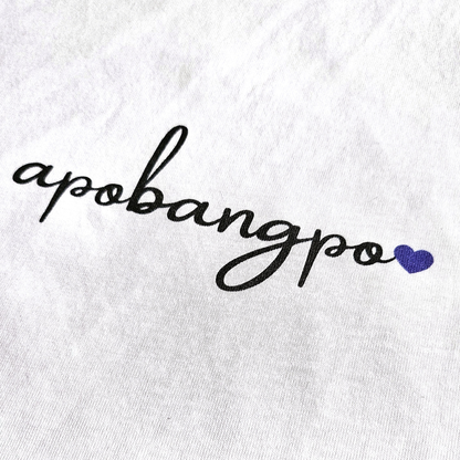 BTS inspiriertes Apobangpo T-shirt mit lila Herz