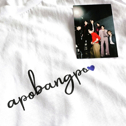 BTS inspiriertes Apobangpo T-shirt mit lila Herz