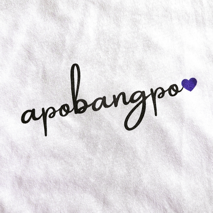 BTS inspiriertes Apobangpo T-shirt mit lila Herz