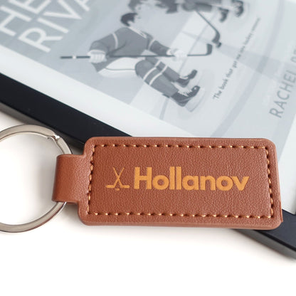 Heated Rivalry inspirierter Schlüsselanhänger "Hollanov" aus Kunstleder mit Gravur