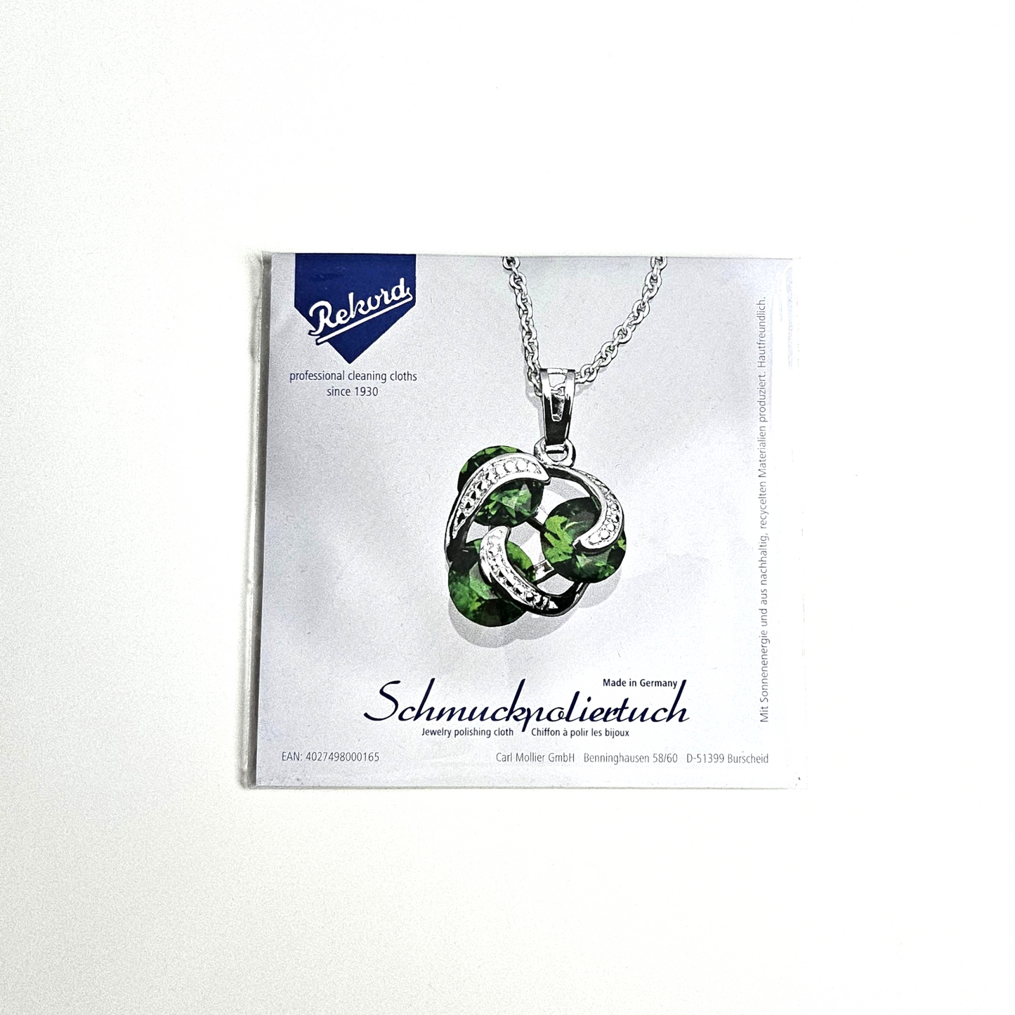 Schmuckpoliertuch und Reinigungstuch / Pflegetuch für Schmuck aus Silber, Gold und Metall